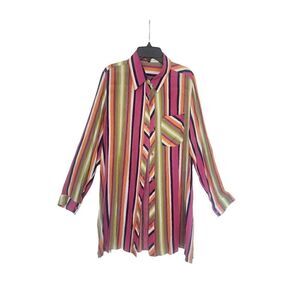 Velzera coastal grandma striped button down size small